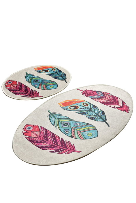 Mijölnir Juego de Alfombras de Baño Feather Djt Multicolor